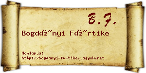 Bogdányi Fürtike névjegykártya